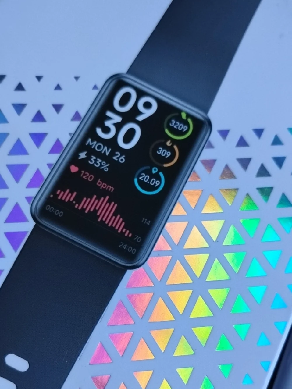 Keeponfit Smart Watch - Black with Pink Band
